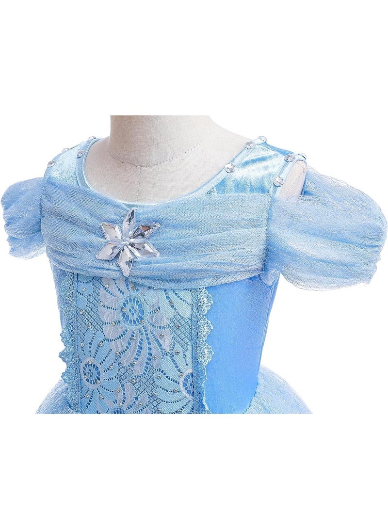 فوريول زي أميرة للفتاة التنكرية فستان حفلة تنكرية مع إكسسوارات، زي تنكري للأطفال. - Image 5